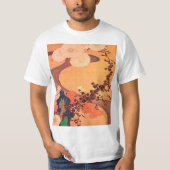 Chrysanthemas durch einen Fluss mit Felsen (1760) T-Shirt (Vorderseite)