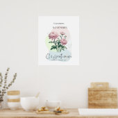 Chrysanthemas Geburtstagsfeier Blume November Poster (Küche)