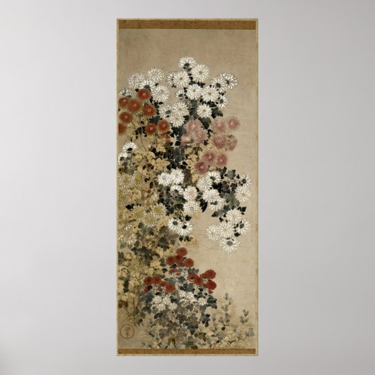 Chrysanthemas vom Master of I-nen Siegel Poster (Vorne)