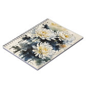 Chrysantheme - Aquarellblumen Notizblock (Linke Seite)
