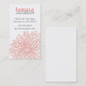 Chrysantheme-Blüten-Telefonkarte Telefonnummerkarte (Vorne/Hinten)