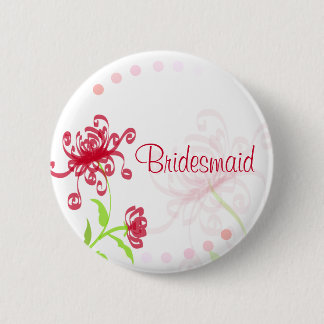 Chrysantheme-Brautjungfer/Bestman Abzeichen Button