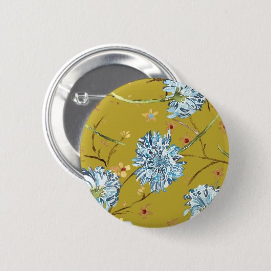 Chrysantheme-Button Button (Vorne & Hinten)