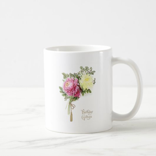 Chrysantheme-Geburtstag Kaffeetasse (Rechts)