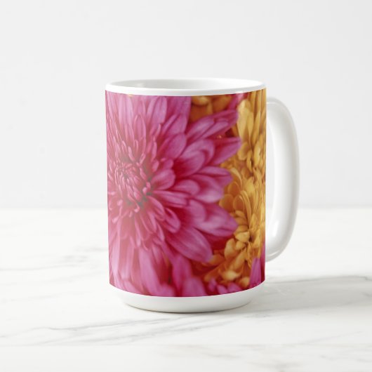 Chrysantheme-Kaffee-Tasse Kaffeetasse (VorderseiteRechts)