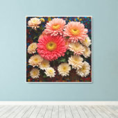 chrysantheme leinwanddruck (Insitu (Holzboden))