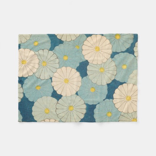 Chrysantheme-Muster Fleecedecke (Vorderseite (Horizontal))