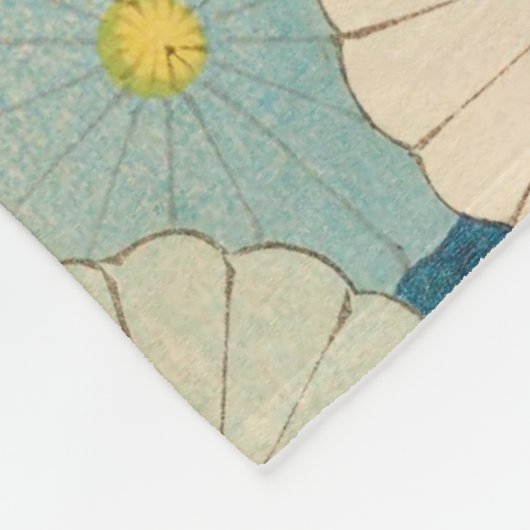 Chrysantheme-Muster Fleecedecke (Ecke)