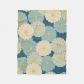 Chrysantheme-Muster Fleecedecke (Vorderseite)