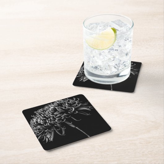 Chrysantheme Rechteckiger Pappuntersetzer (Vor Ort)