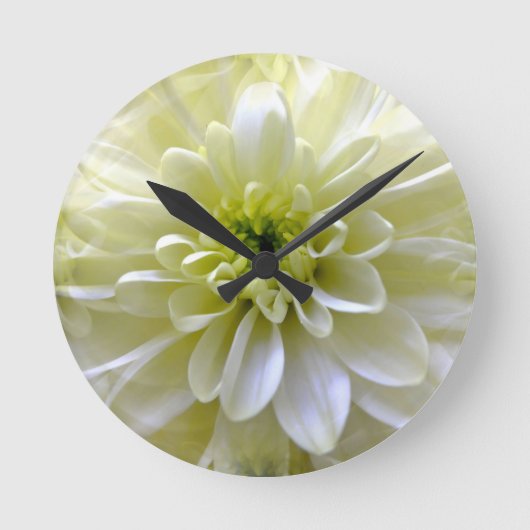CHRYSANTHEME RUNDE WANDUHR (Vorderseite)