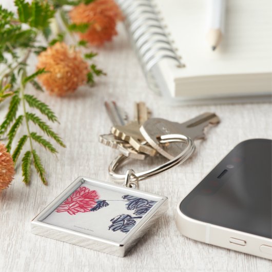 Chrysantheme Schlüsselanhänger (Seite)