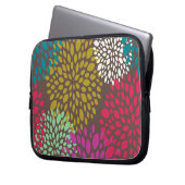 Chrysantheme-Spritzen Laptopschutzhülle (Vorderseite Links)