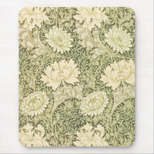 Chrysantheme von William Morris, Vintage Kunst Mousepad