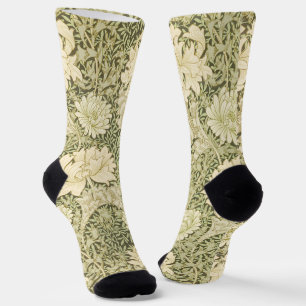 Chrysantheme von William Morris, Vintage-Kunst Socken