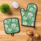 Chrysantheme, William Morris Ofenhandschuh & Topflappen-Set (Oben Unten)