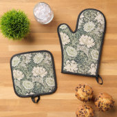 Chrysantheme, William Morris Ofenhandschuh & Topflappen-Set (Oben Unten)