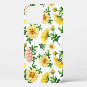 Chrysanthemen Aquarell: Nahtloses florales Design Case-Mate iPhone Hülle
