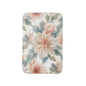Chrysanthemen-Blumen Aquarell Botanisches Muster Badematte (Vorderseite Vertikal)