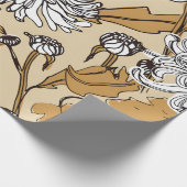 Chrysanthemen-Blumen nahtloses Muster Geschenkpapier (Ecke)
