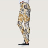 Chrysanthemen-Blumen nahtloses Muster Leggings (Links)