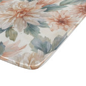 Chrysanthemen-Blumen-Wasserfarben-Botanisches Must Schneidebrett (Ecke)