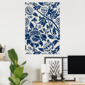 Chrysanthemen-Blumenmuster William Morris Poster (Heimbüro)