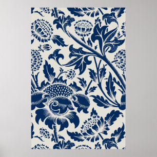 Chrysanthemen-Blumenmuster William Morris Poster