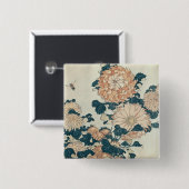 Chrysanthemen Button (Vorne & Hinten)