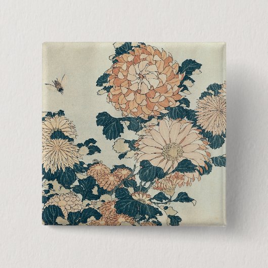 Chrysanthemen Button (Vorderseite)
