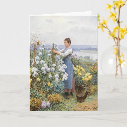 Chrysanthemen | Daniel Ridgway Knight Karte (Gelbe Blume)