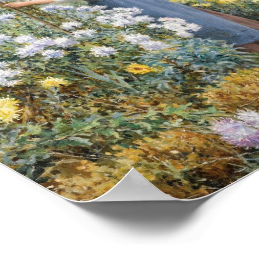 Chrysanthemen | Daniel Ridgway Knight Poster (Ecke)