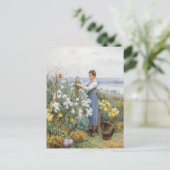 Chrysanthemen | Daniel Ridgway Knight Postkarte (Stehend Vorderseite)