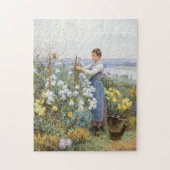 Chrysanthemen | Daniel Ridgway Knight Puzzle (Vertikal)