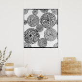 Chrysanthemen der japanischen Schule Poster (Küche)