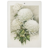 Chrysanthemen - Elegant Vintag Klemmbrett (Rückseite)