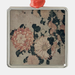 Chrysanthemen (Farbewoodblock) Ornament Aus Metall
