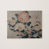 Chrysanthemen (Farbewoodblock) Puzzle (Horizontal)