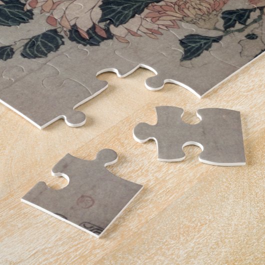Chrysanthemen (Farbewoodblock) Puzzle (Seite)