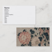 Chrysanthemen (Farbewoodblock) Visitenkarte (Vorne/Hinten)