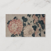 Chrysanthemen (Farbewoodblock) Visitenkarte (Rückseite)