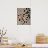 Chrysanthemen (Farbholzblock) Poster (Küche)