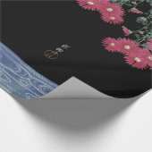 Chrysanthemen, fließendes Wasser, japanisches Blut Geschenkpapier (Ecke)