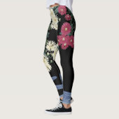 Chrysanthemen, fließendes Wasser, Zen japanischer  Leggings (Links)