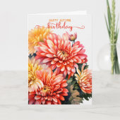 Chrysanthemen für die Herbstsaison Karte (Vorderseite)