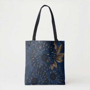 Chrysanthemen handgezeichnet, elegantes Blumenmust Tasche