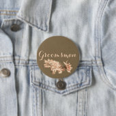 Chrysanthemen in einem Trauzeuge Button (Beispiel)