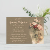 Chrysanthemen in einer Bottl Bridal Dusche Einladu Einladung (Stehend Vorderseite)