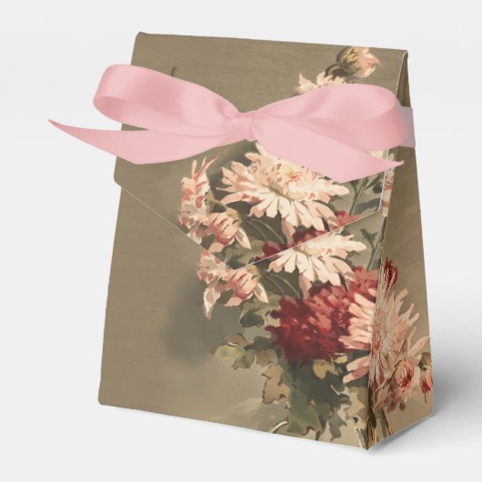 Chrysanthemen in einer Flasche Geschenkschachtel (Vorderseite)