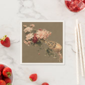 Chrysanthemen in einer Flasche Serviette (Beispiel)